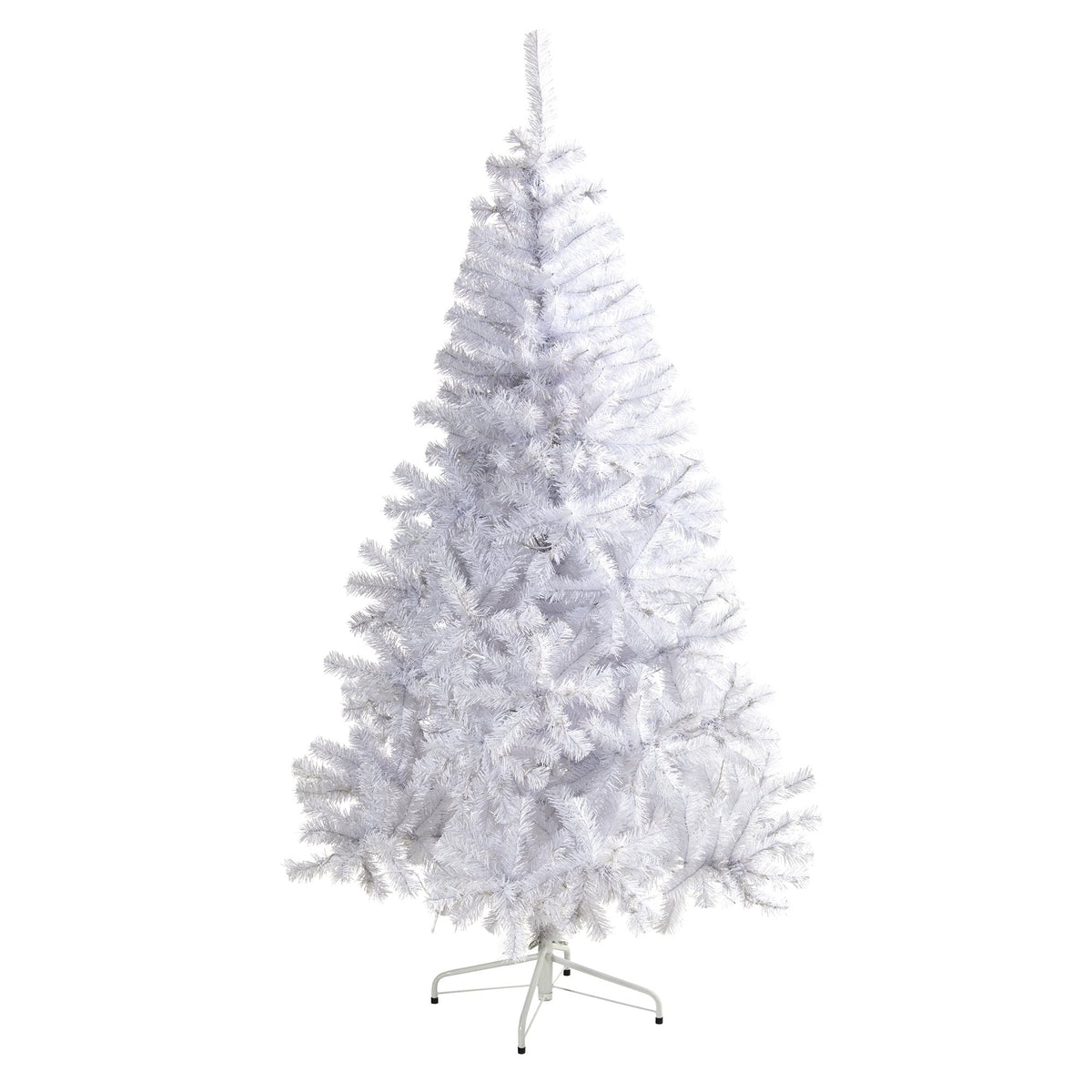 a white christmas tree with a white background