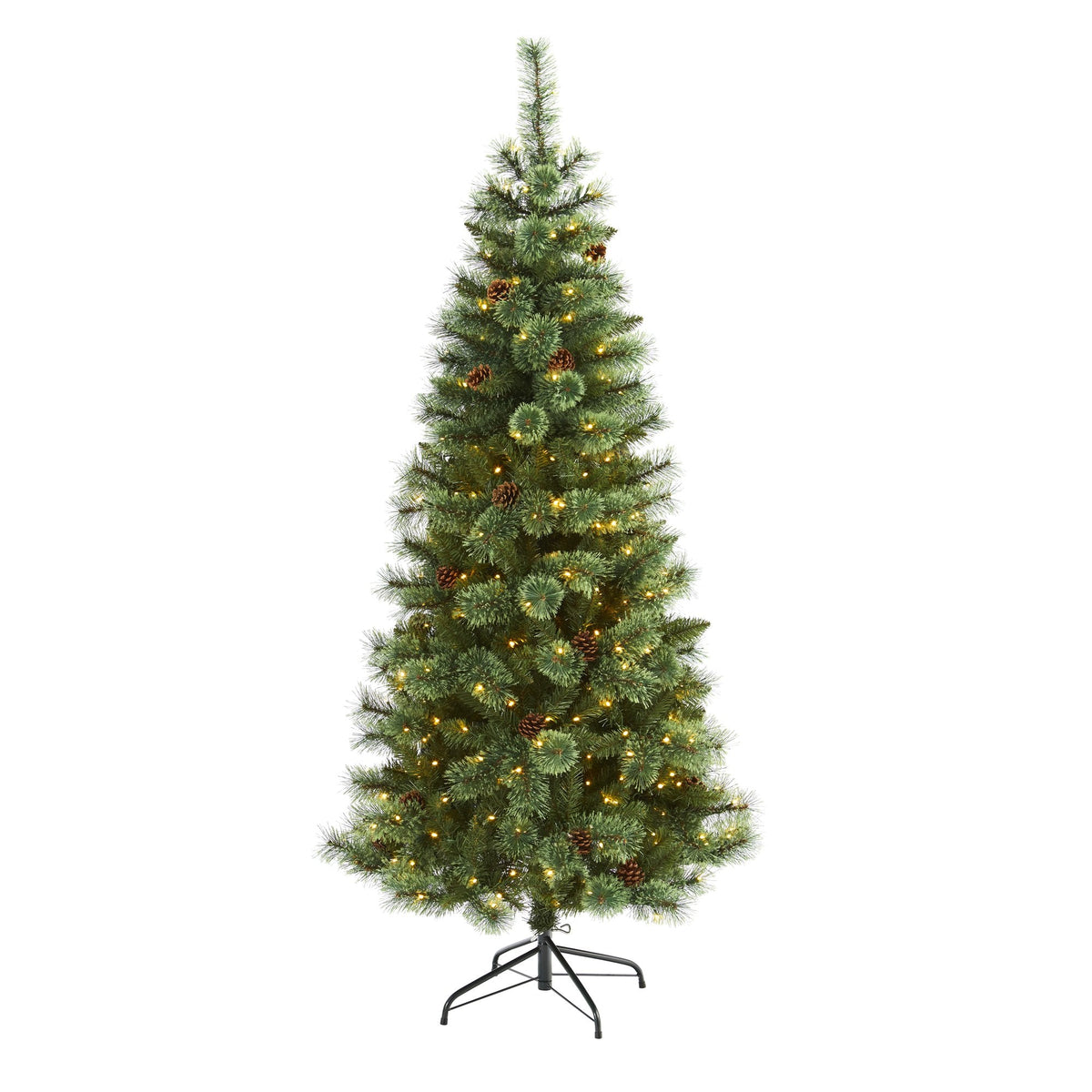 a christmas tree with lights