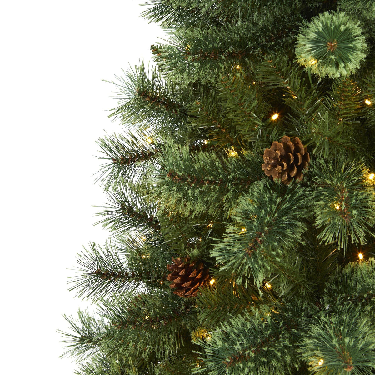 a close up of a christmas tree