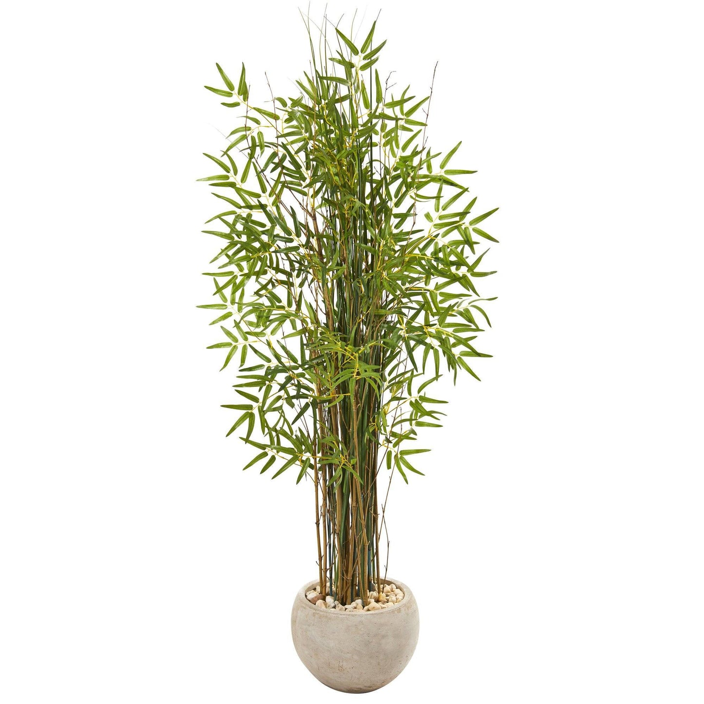 61” Grass Artificial Bamboo Plant in Sand Colored Planter