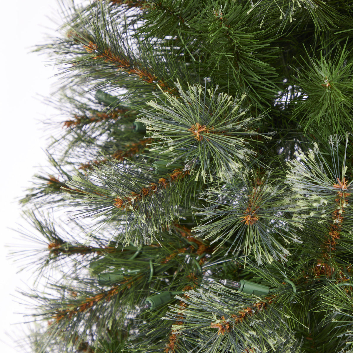 a close up of a christmas tree