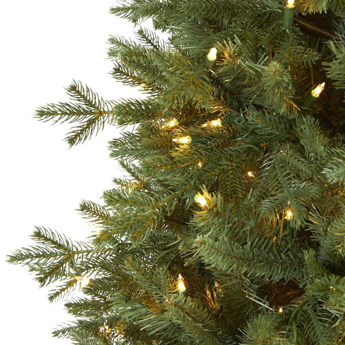a close up of a christmas tree