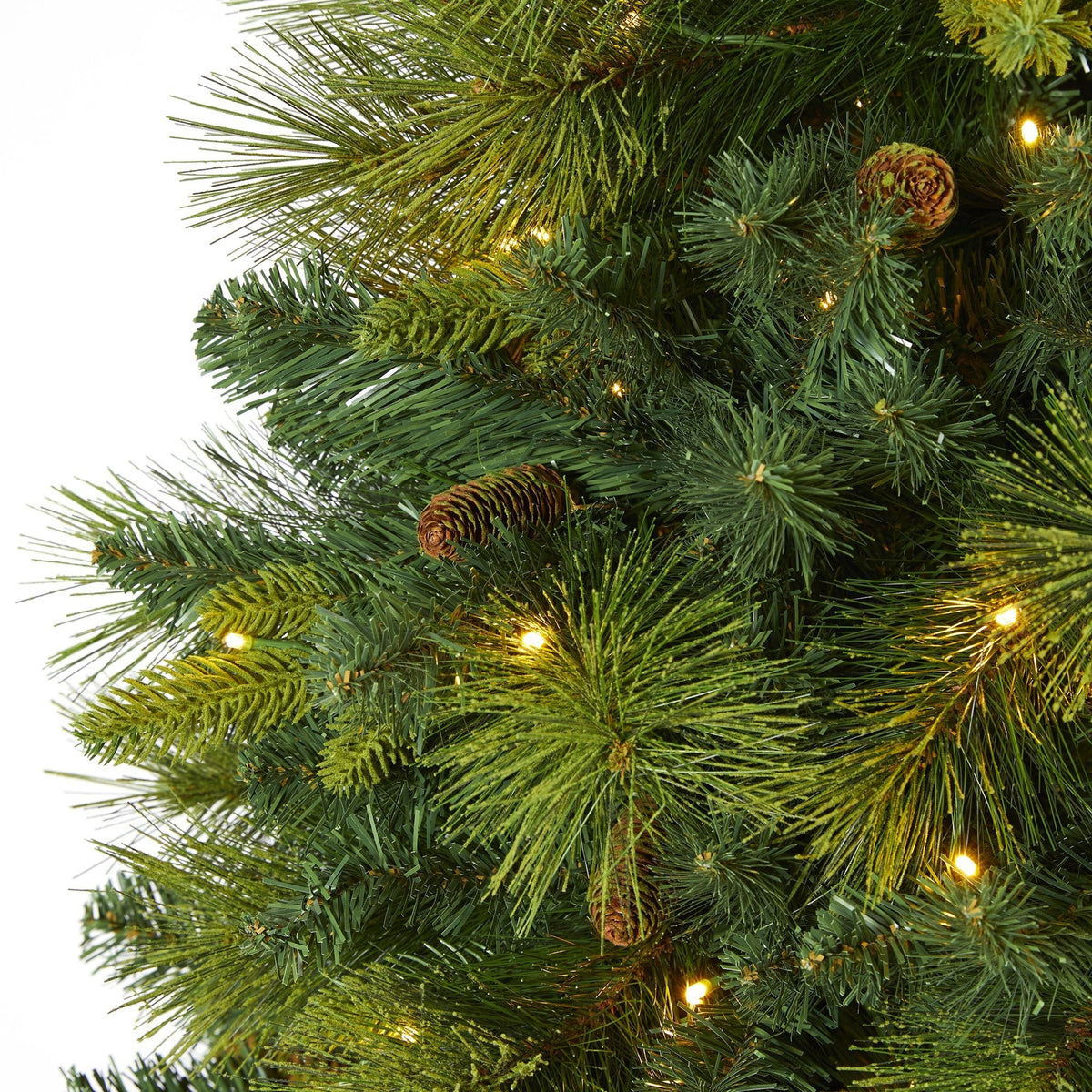 a close up of a christmas tree