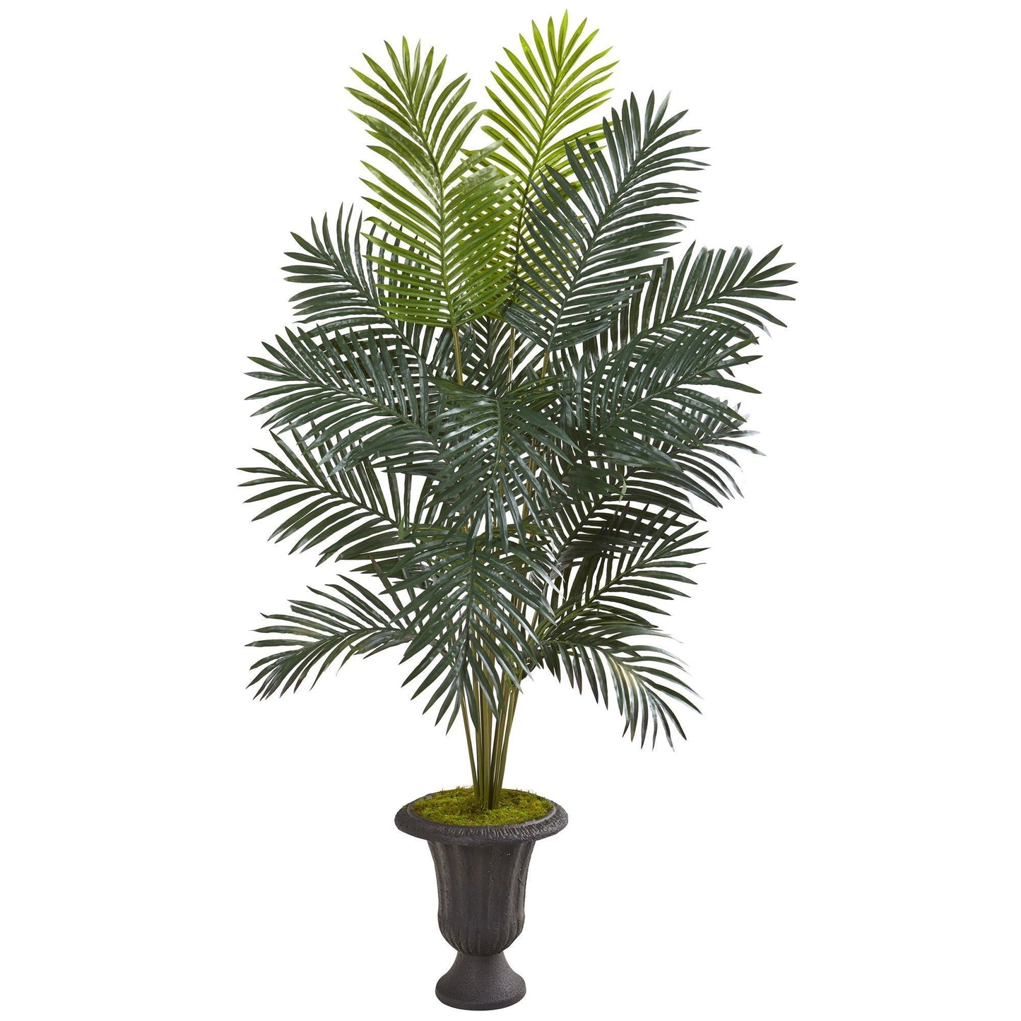 68” Paradise Palm Artificial Plant in Decorative Brown Urn