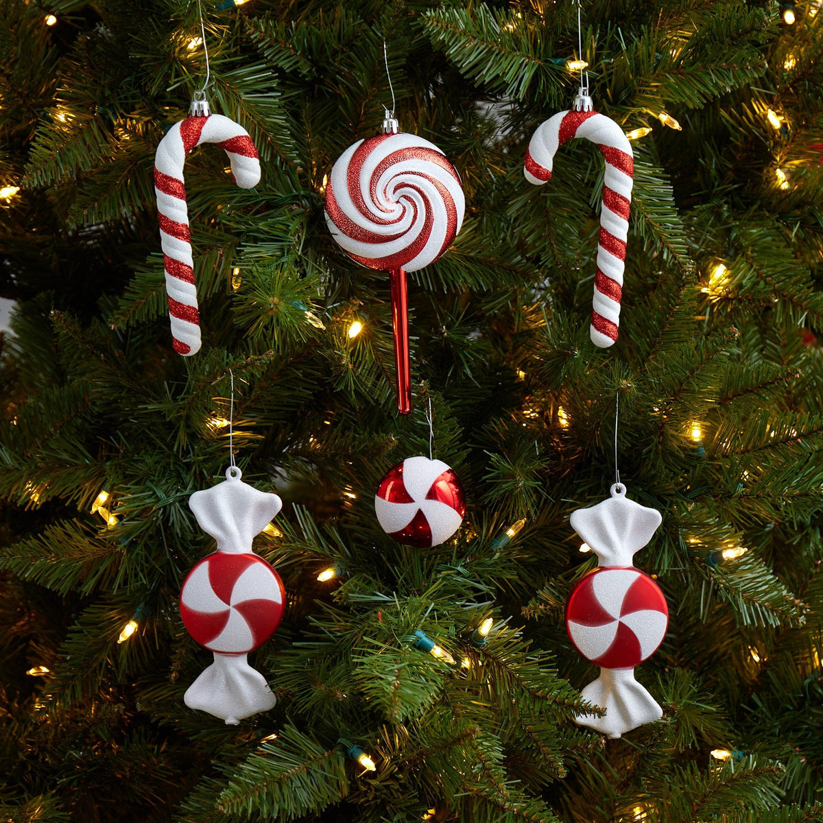 a christmas tree with ornaments