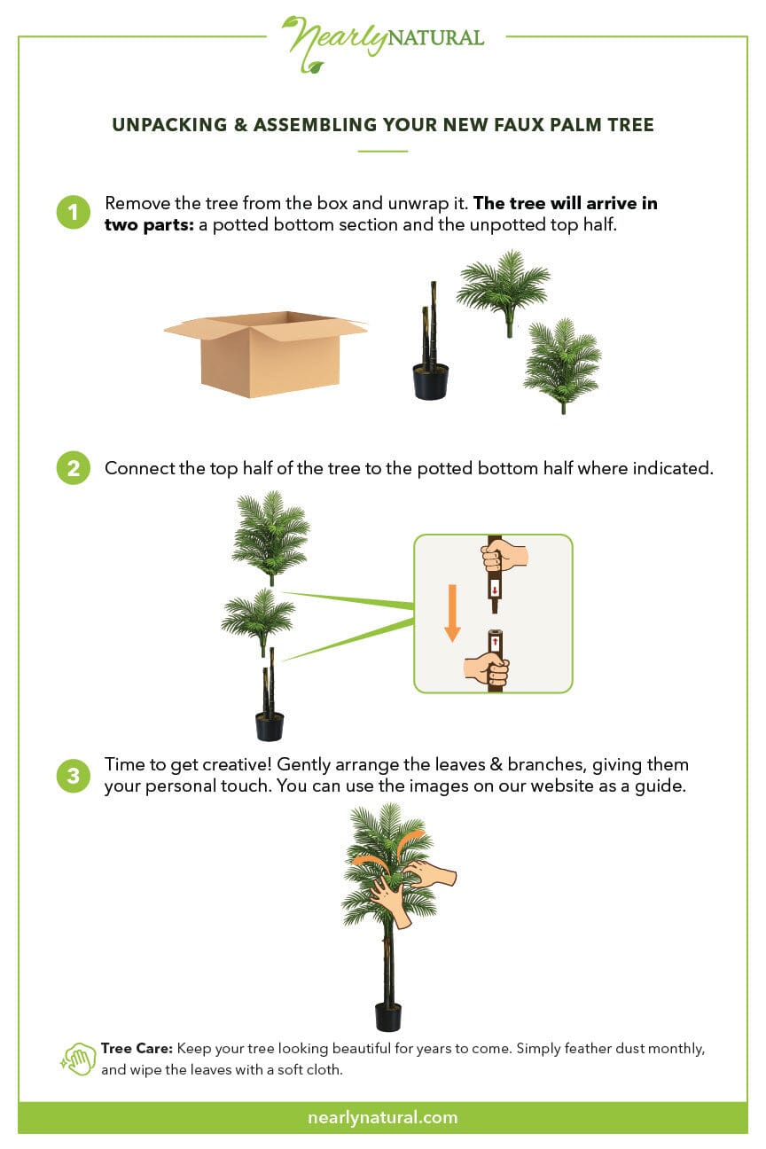 7’ Double Robellini Palm Tree UV Resistant (Indoor/Outdoor)