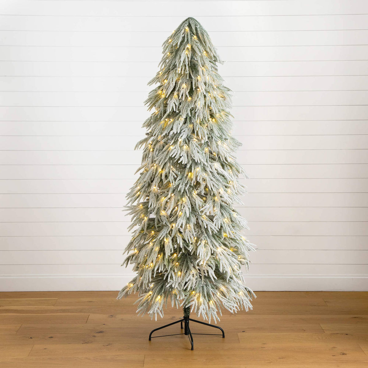 a christmas tree with lights on it