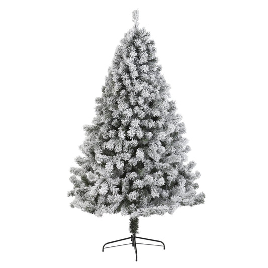 a christmas tree with snow on it