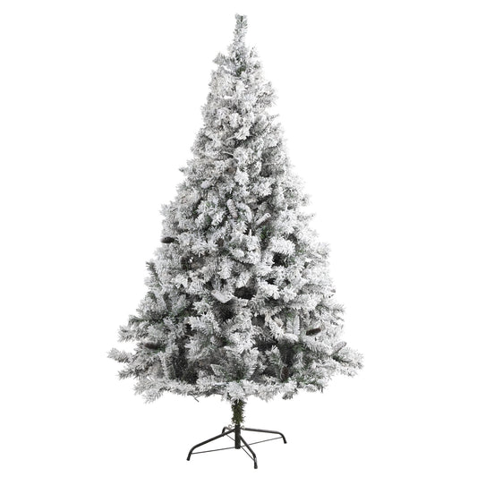 a christmas tree with snow on it