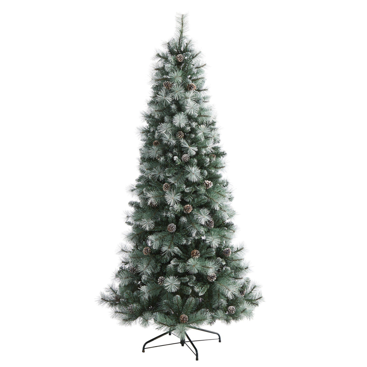 a christmas tree with snow on it