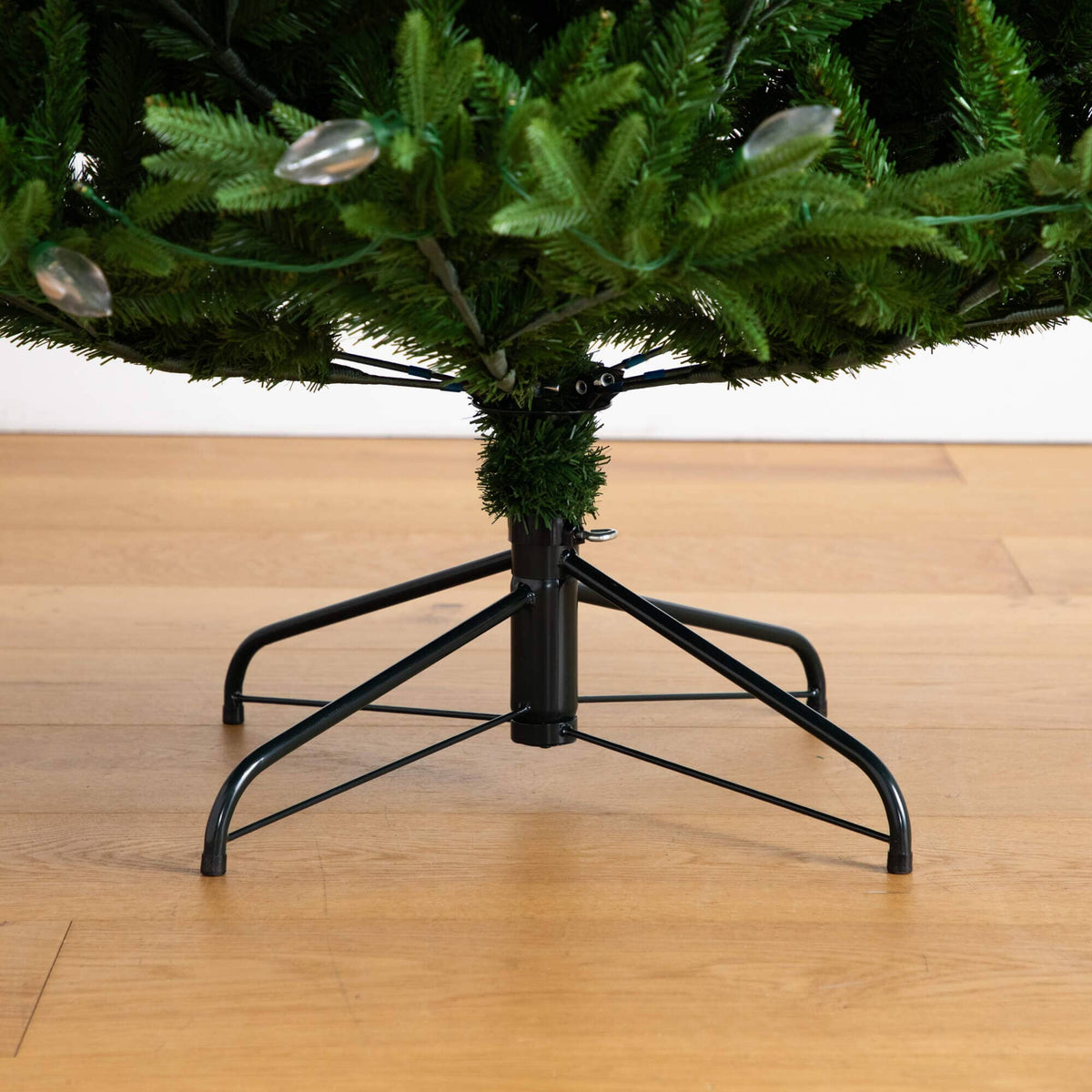 a christmas tree with lights on it