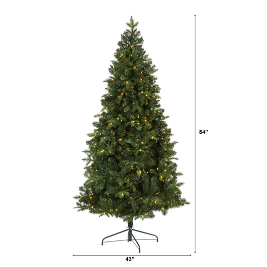 a tall christmas tree with lights