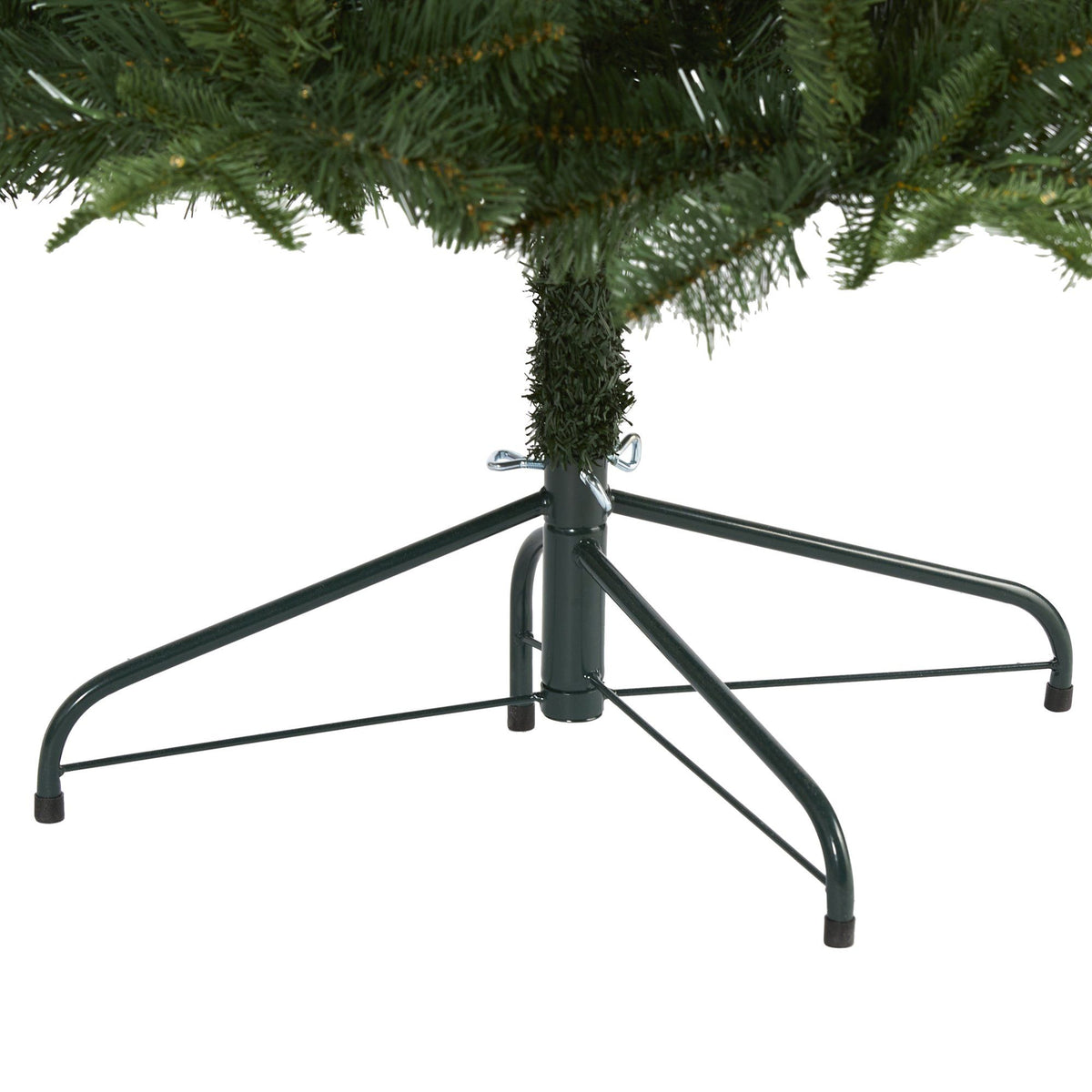 a christmas tree base with a metal base