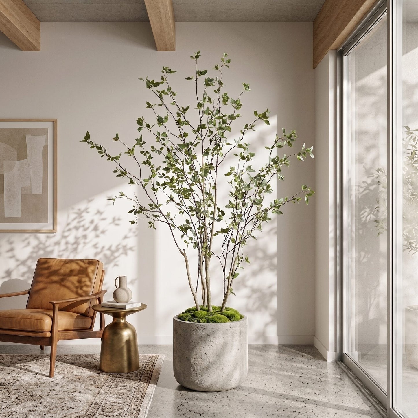 7' Minimalist Citrus Artificial Tree