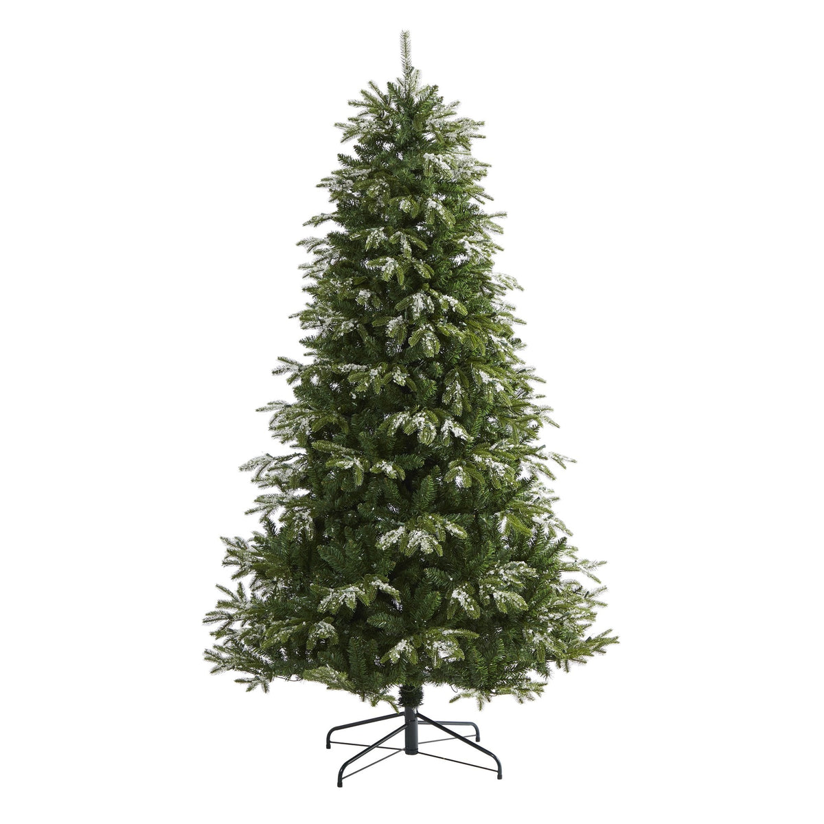 a christmas tree with snow on it