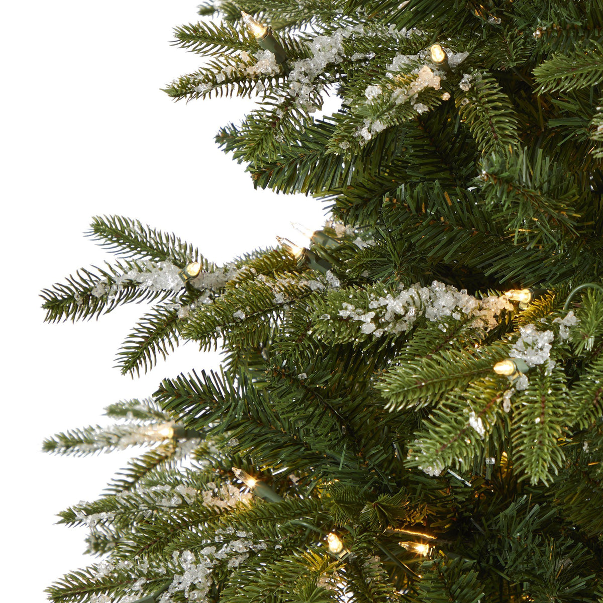a close up of a christmas tree