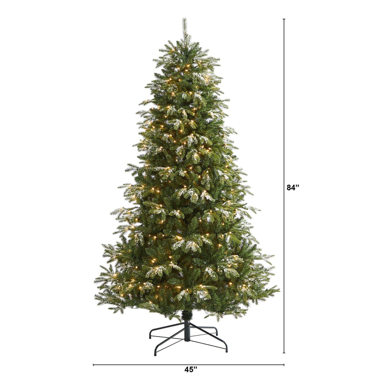 a tall christmas tree with lights and a height of 4