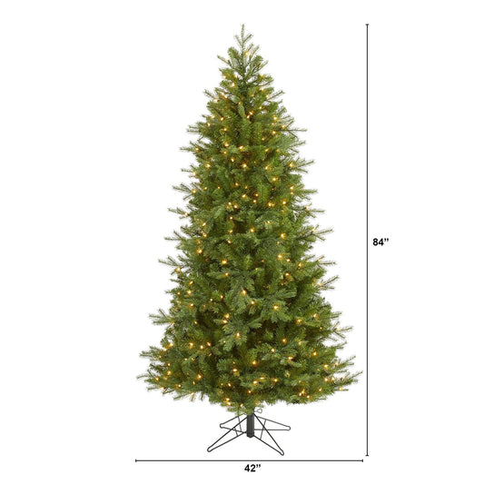 a tall christmas tree with lights