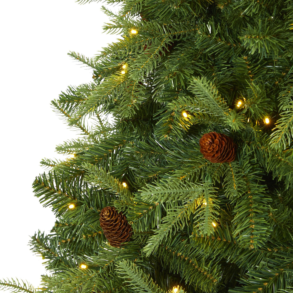 a close up of a christmas tree