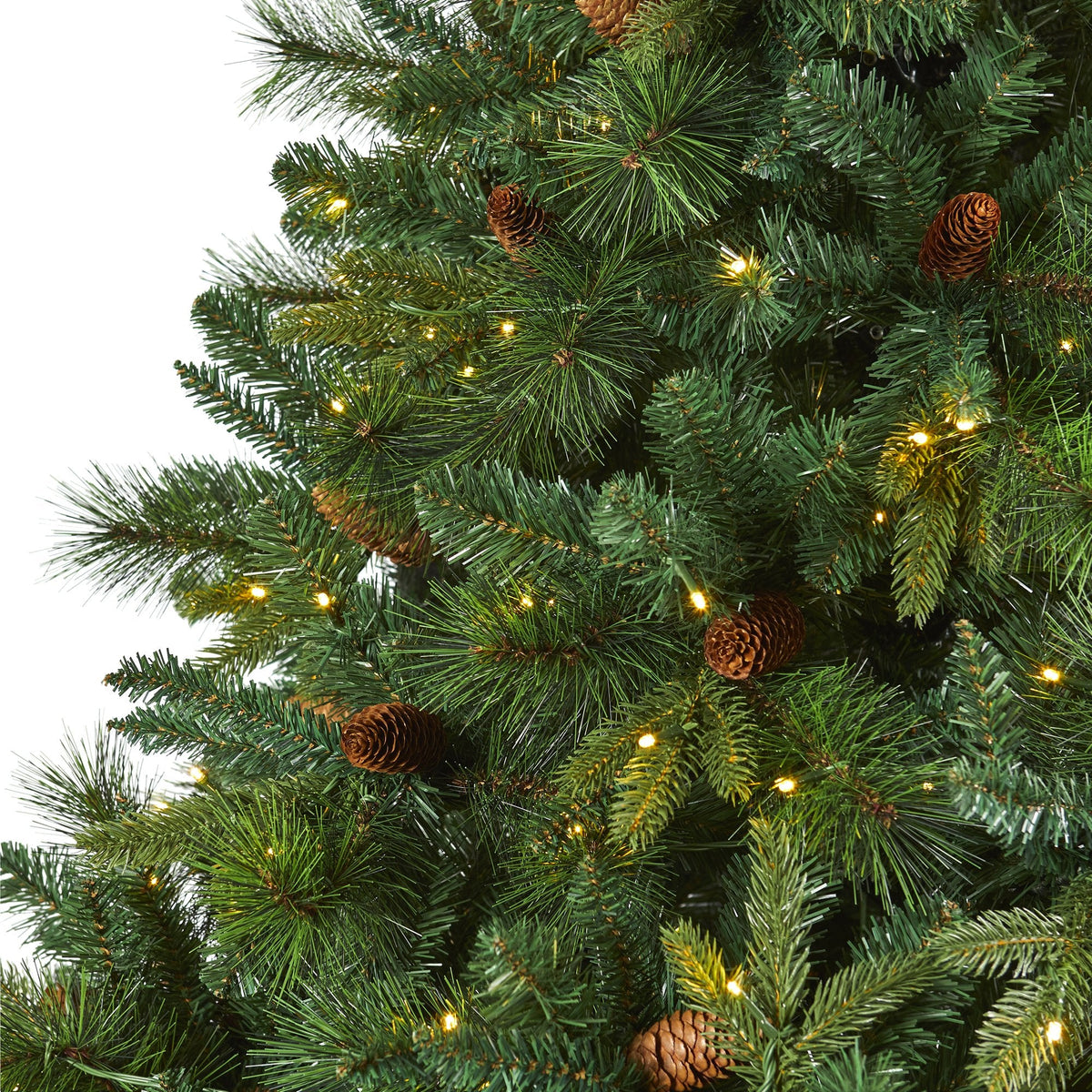 a close up of a christmas tree