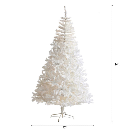 a white christmas tree with a height of 6 inches