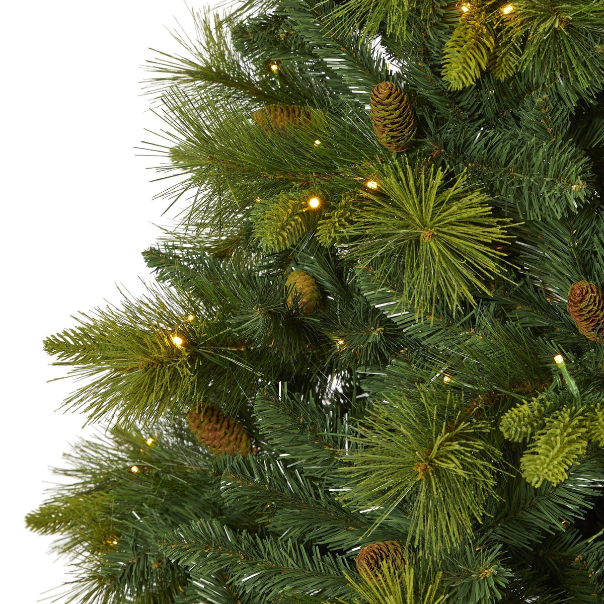 a close up of a christmas tree