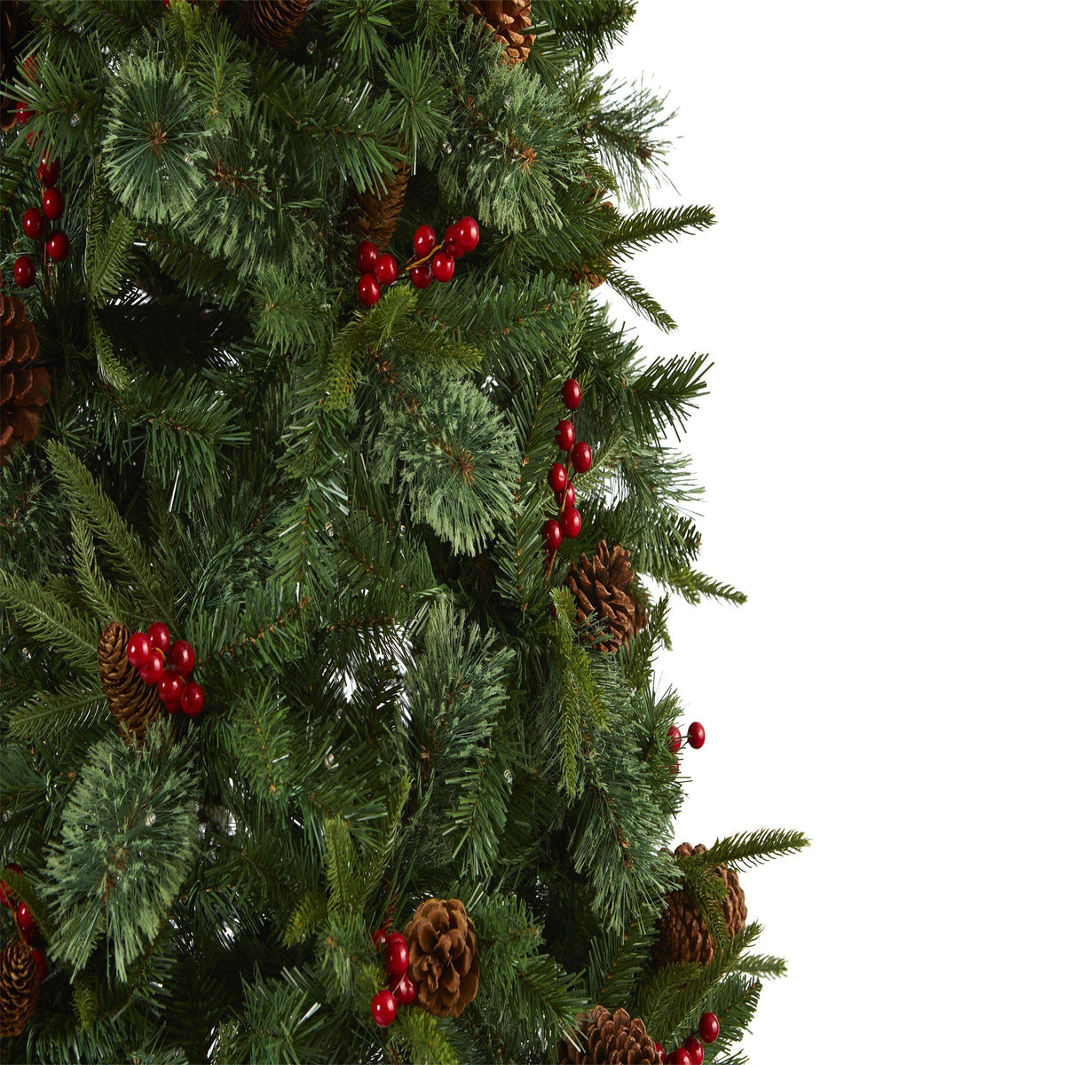 a close up of a christmas tree