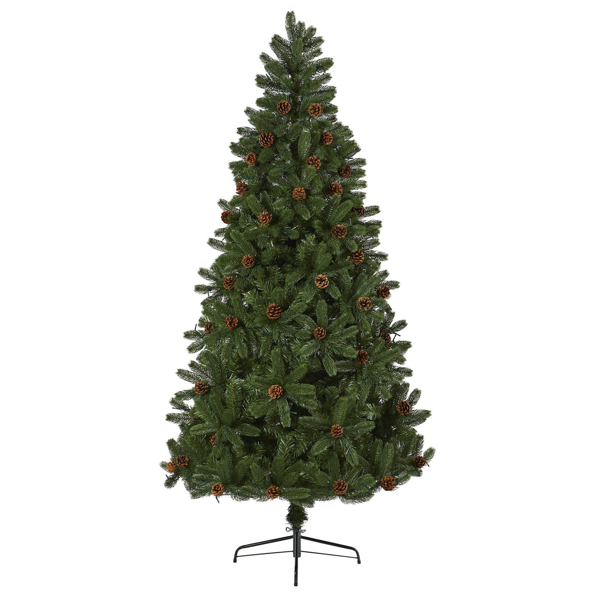 a christmas tree with pine cones