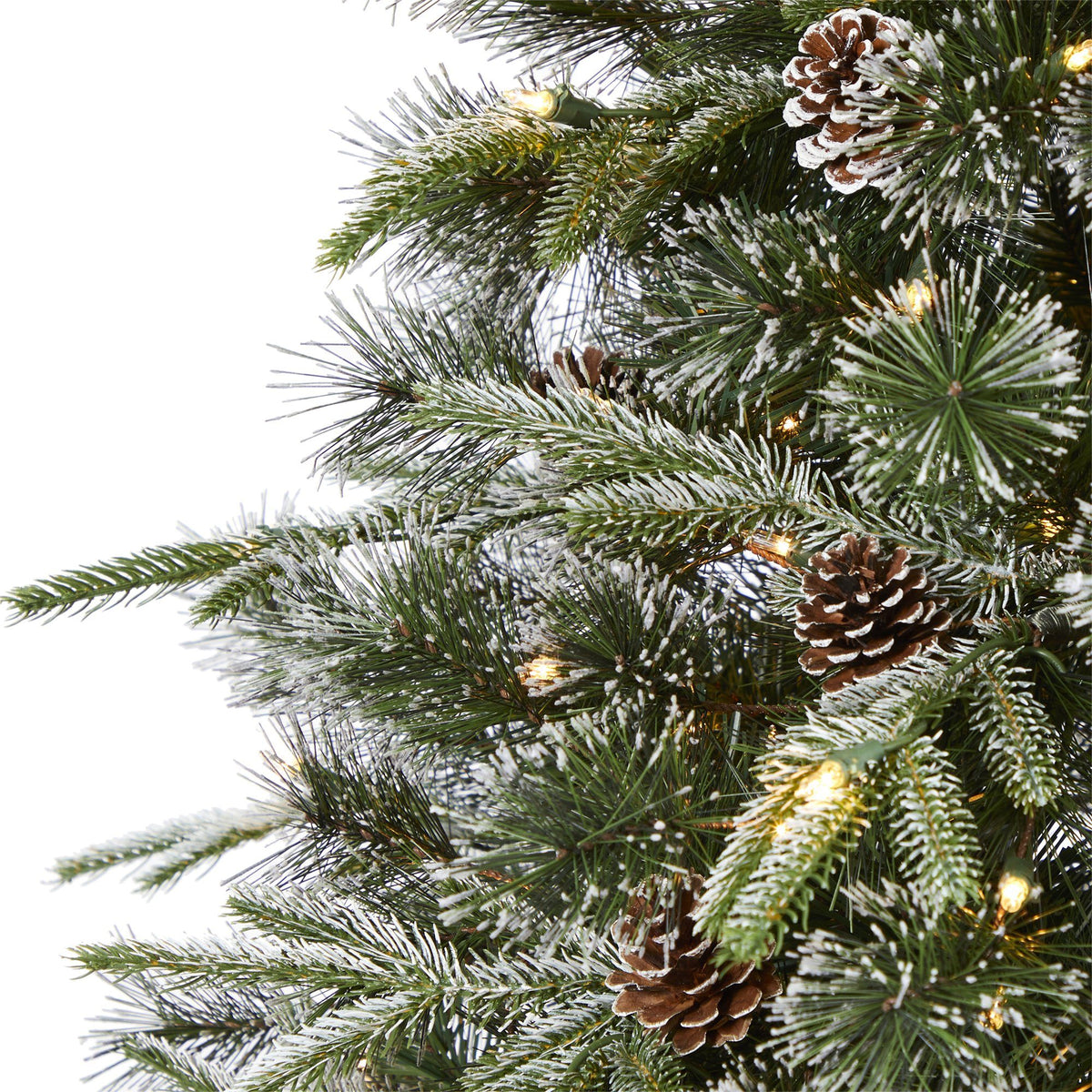 a close up of a christmas tree