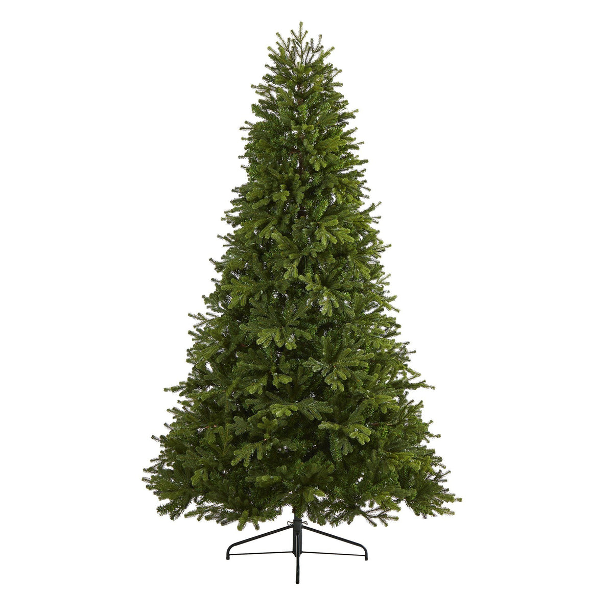 a christmas tree with green leaves
