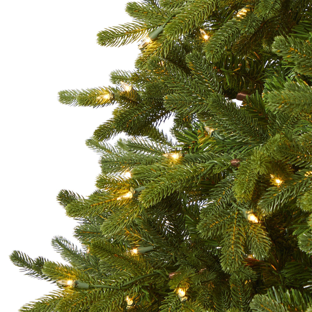 a close up of a christmas tree