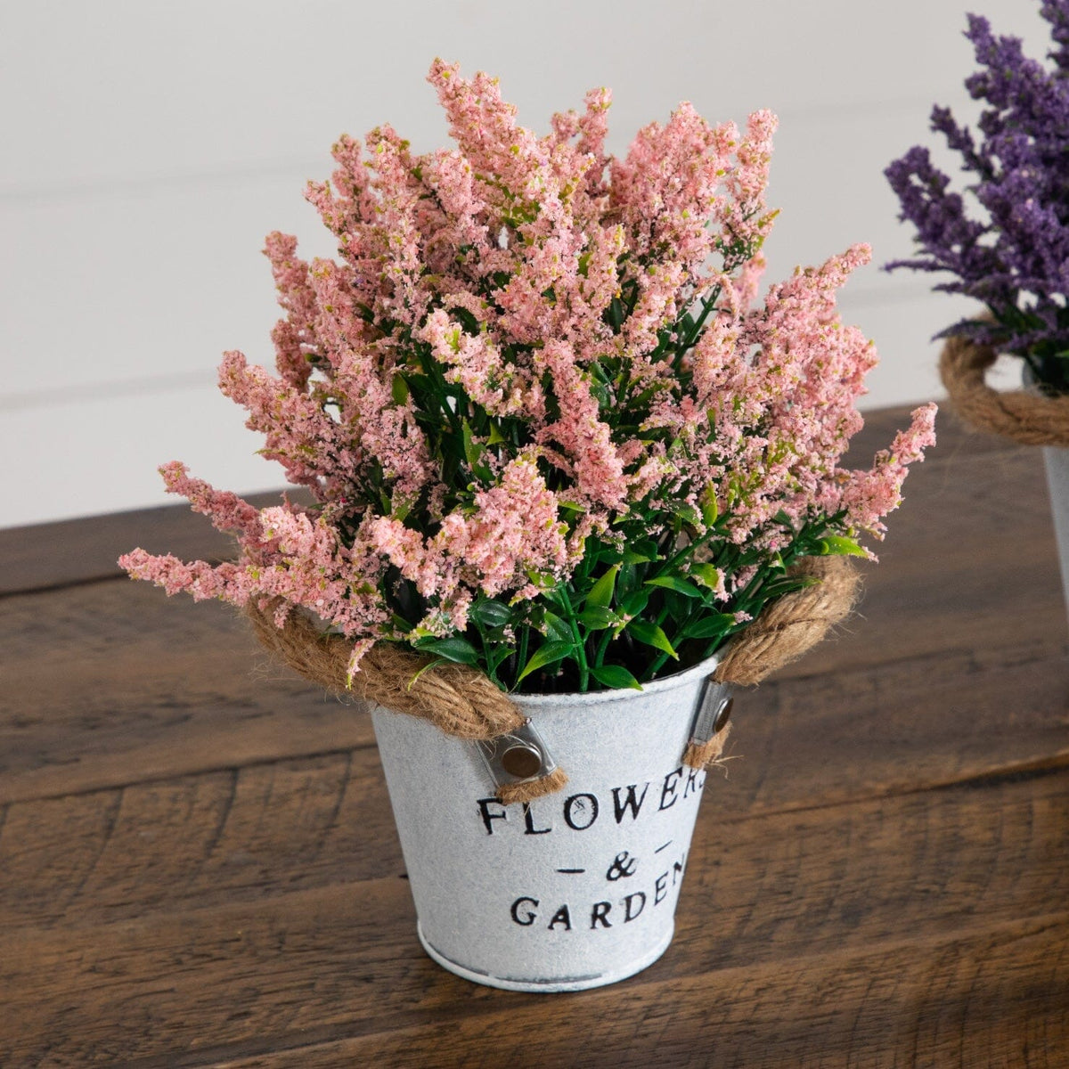 a potted flowers on a table