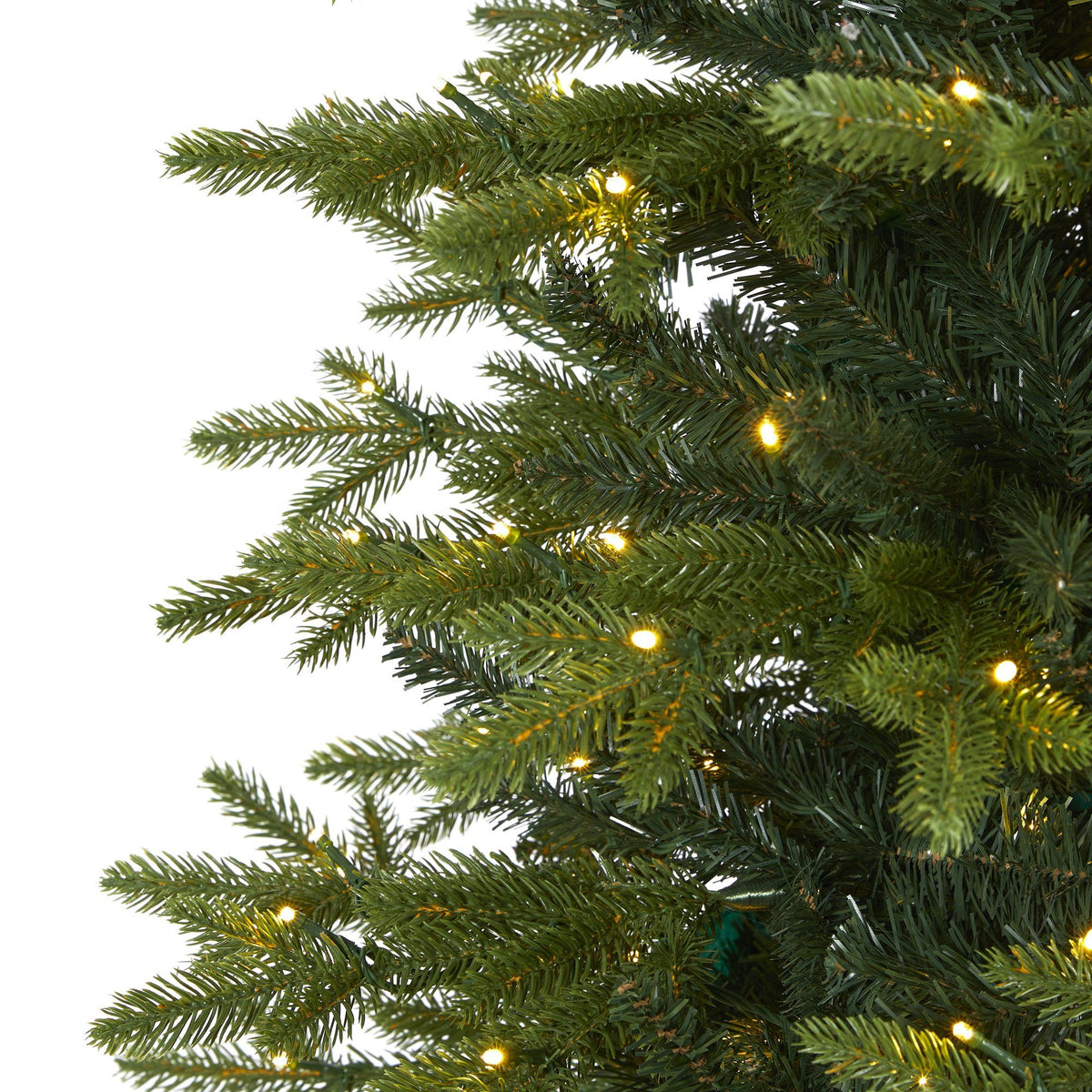 a close up of a christmas tree