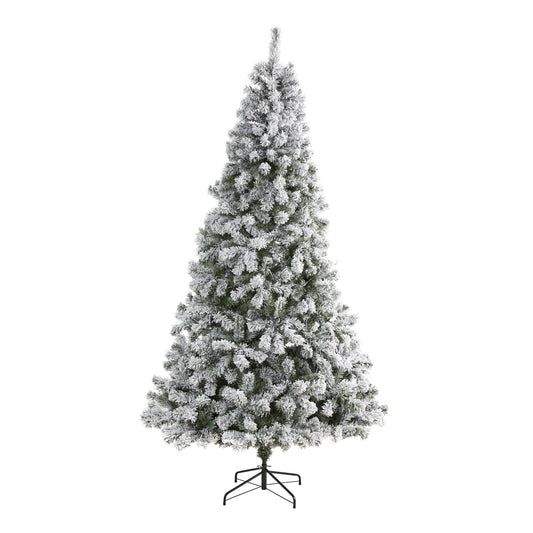 a christmas tree with snow on it