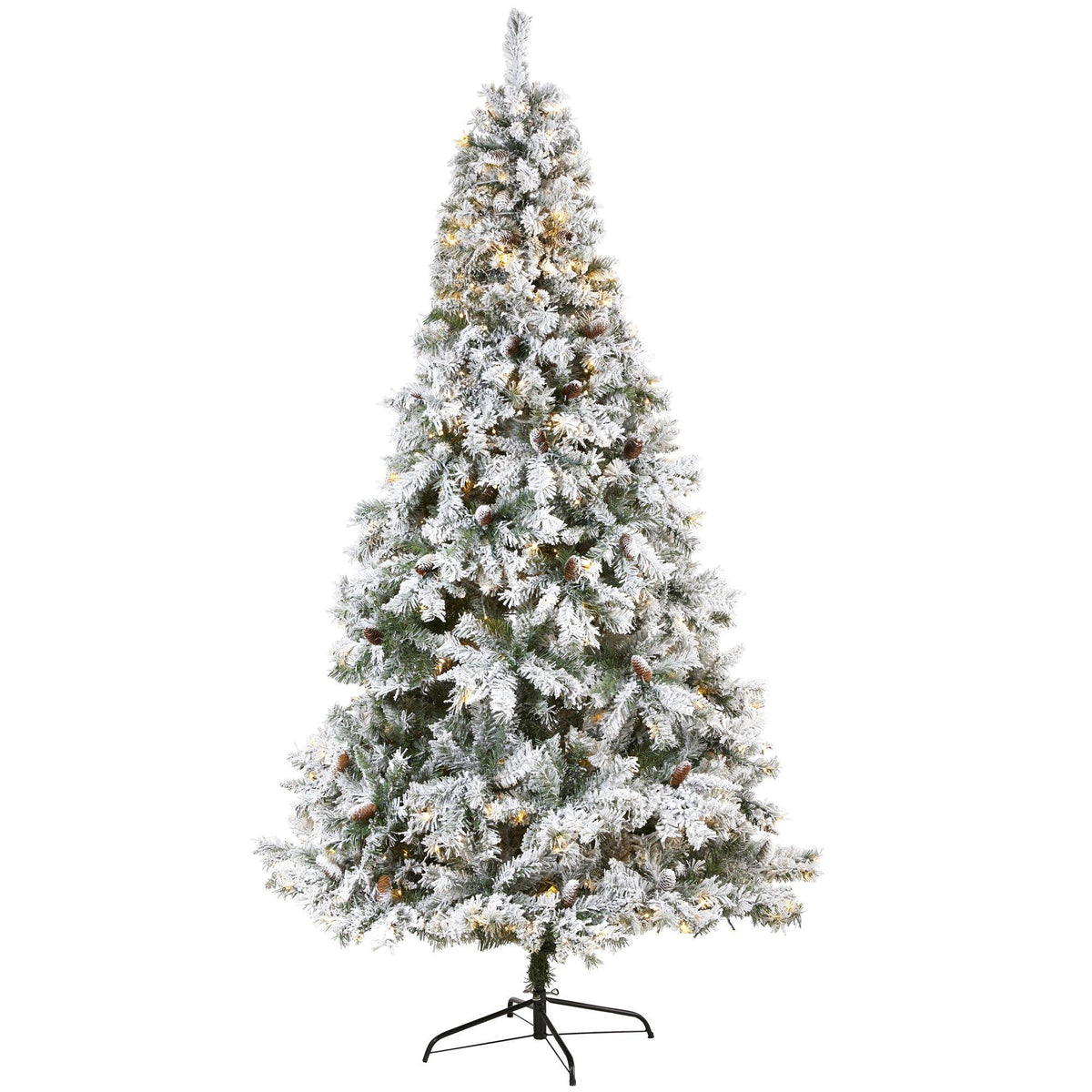 a christmas tree with snow on it
