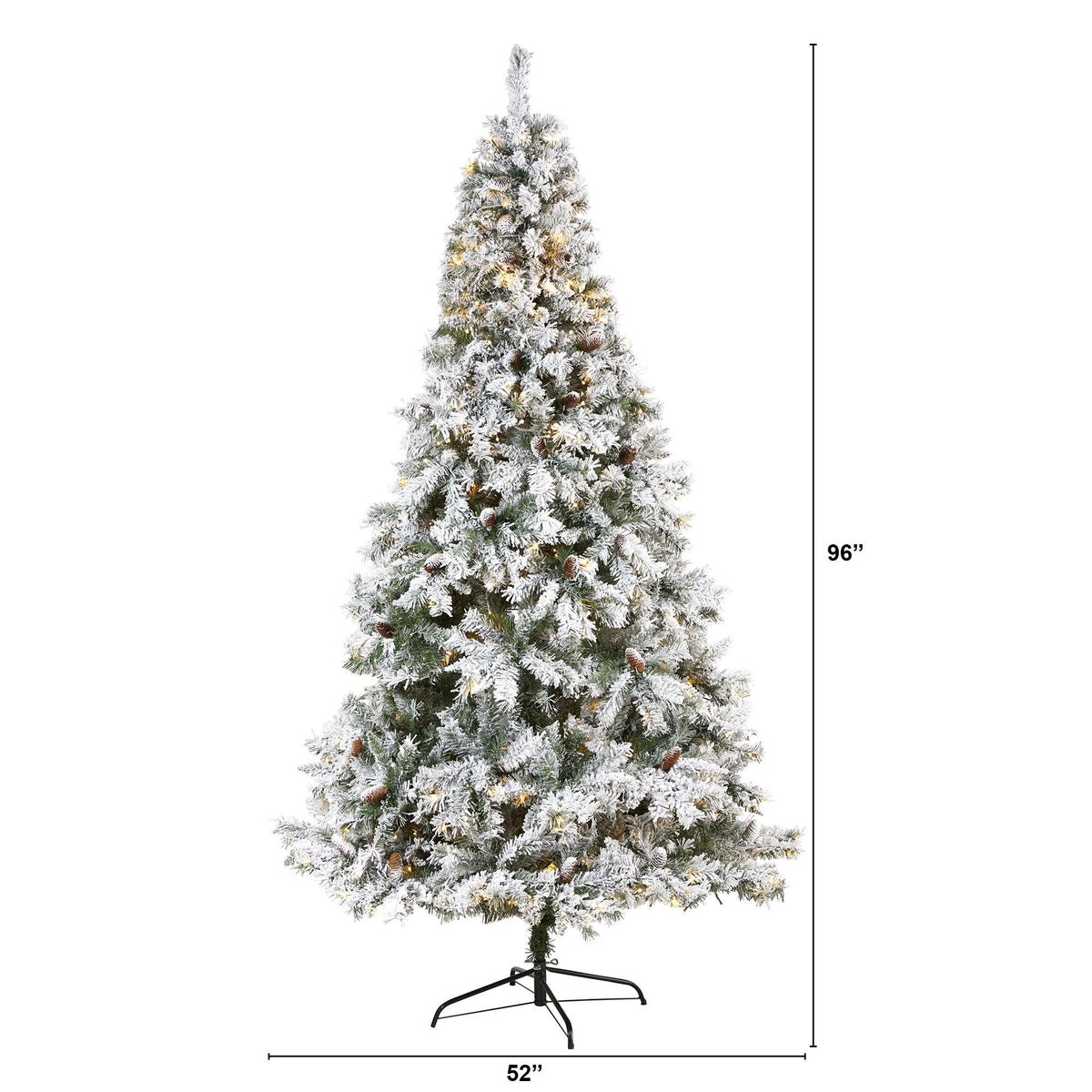a tall christmas tree with lights