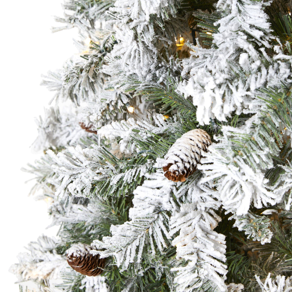 a close up of a christmas tree