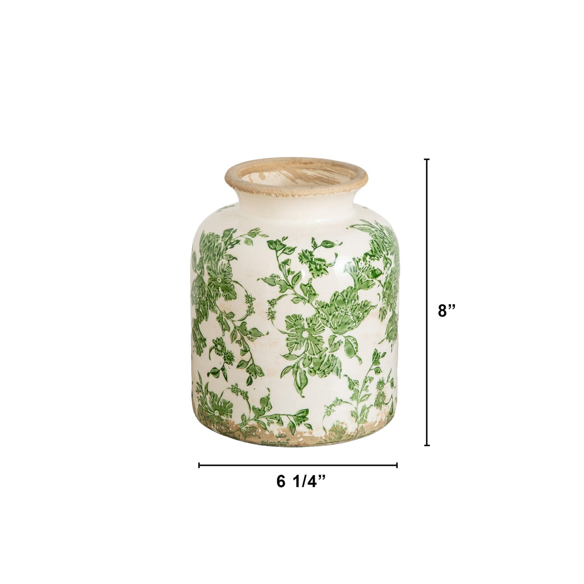 a small vase with a pattern on it