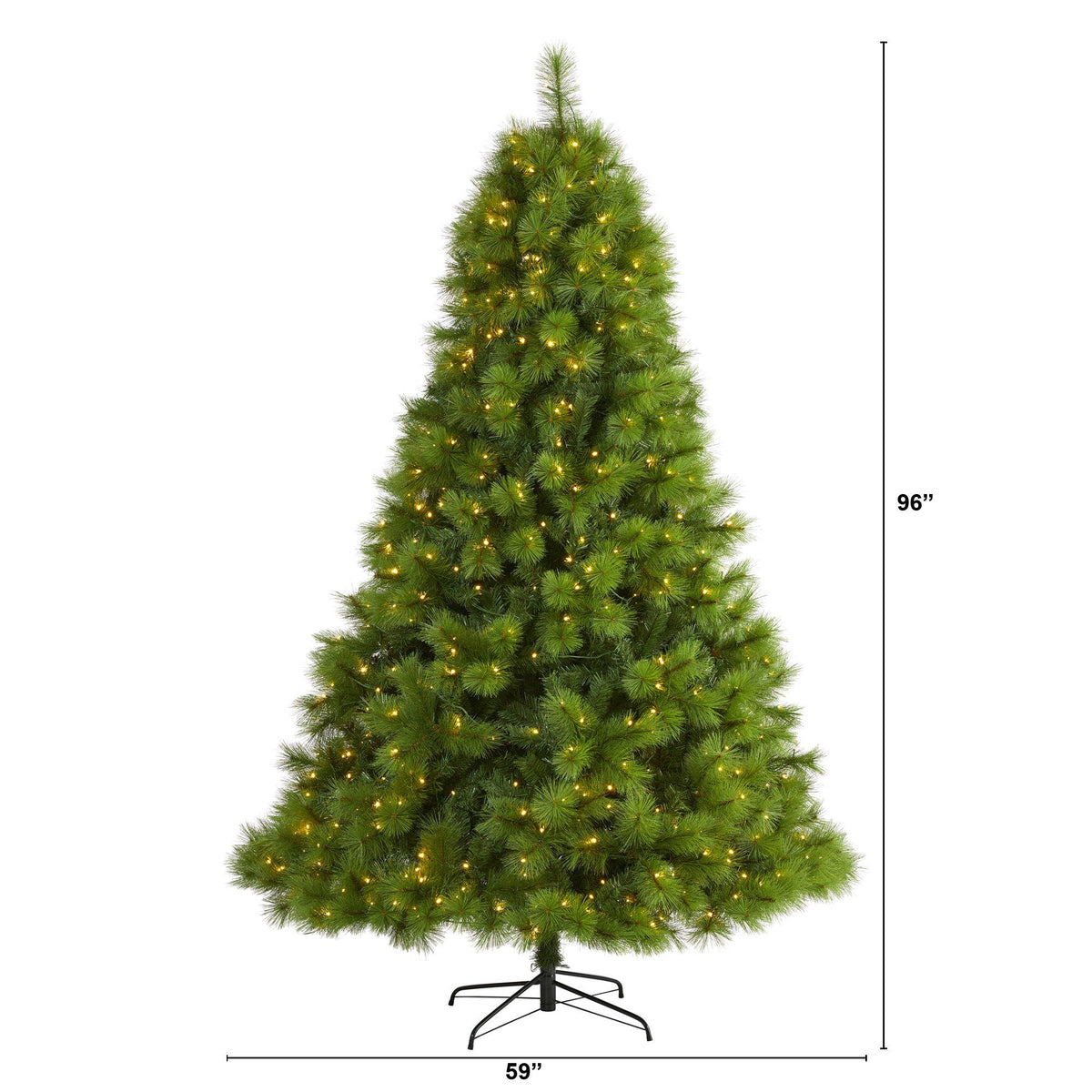 a christmas tree with lights