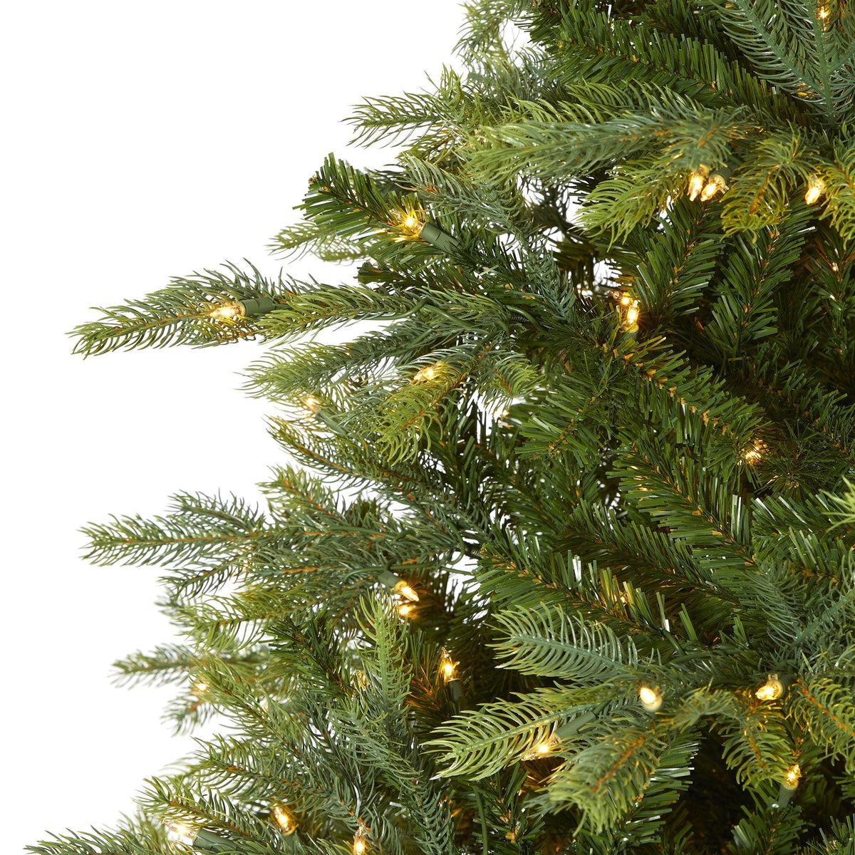 a close up of a christmas tree
