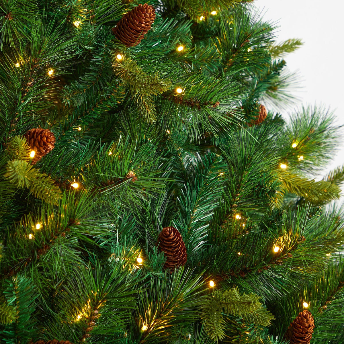 a close up of a christmas tree