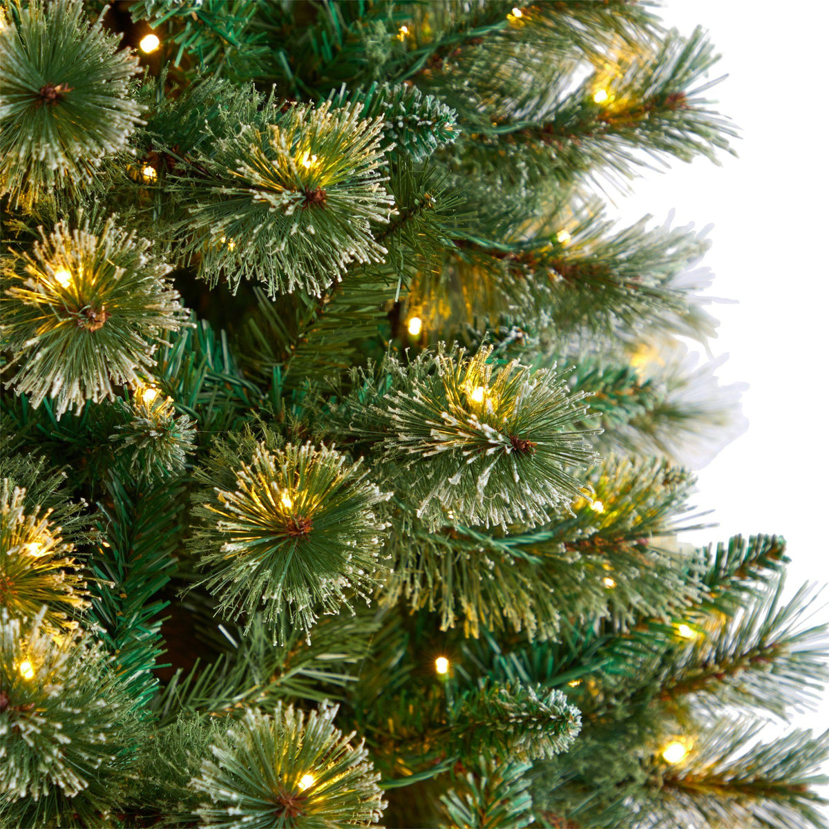 a close up of a christmas tree
