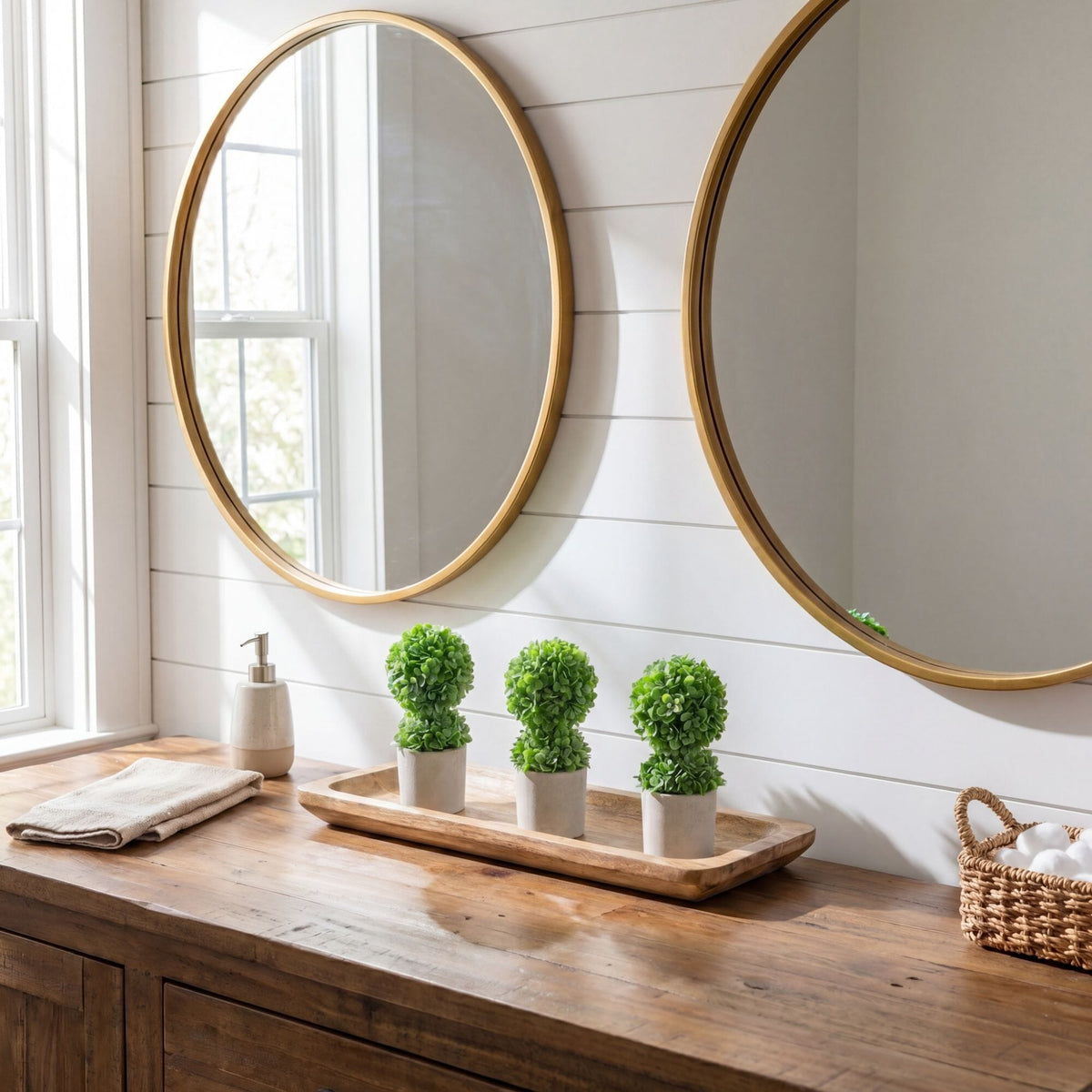 a bathroom with a mirror and a sink