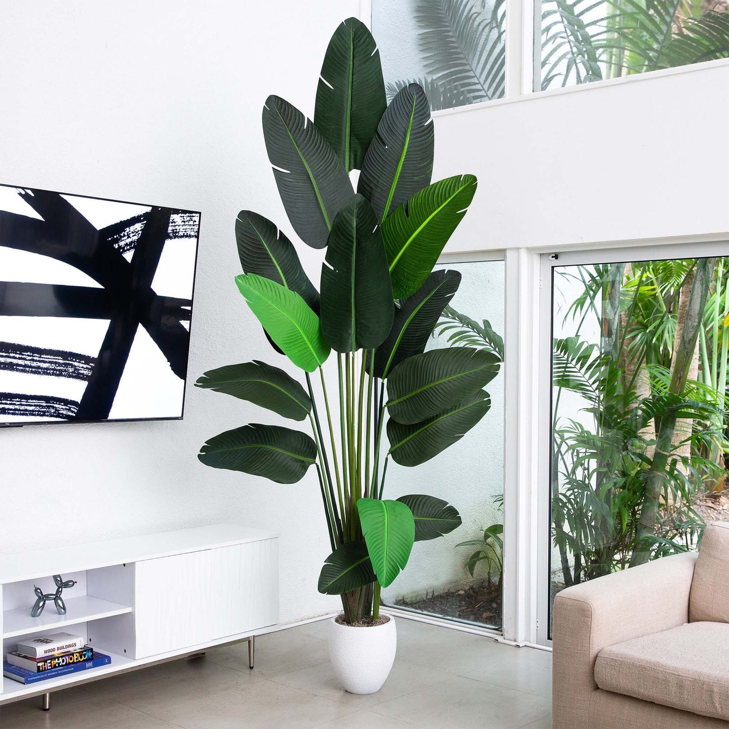9’ Artificial Traveler's Palm Tree