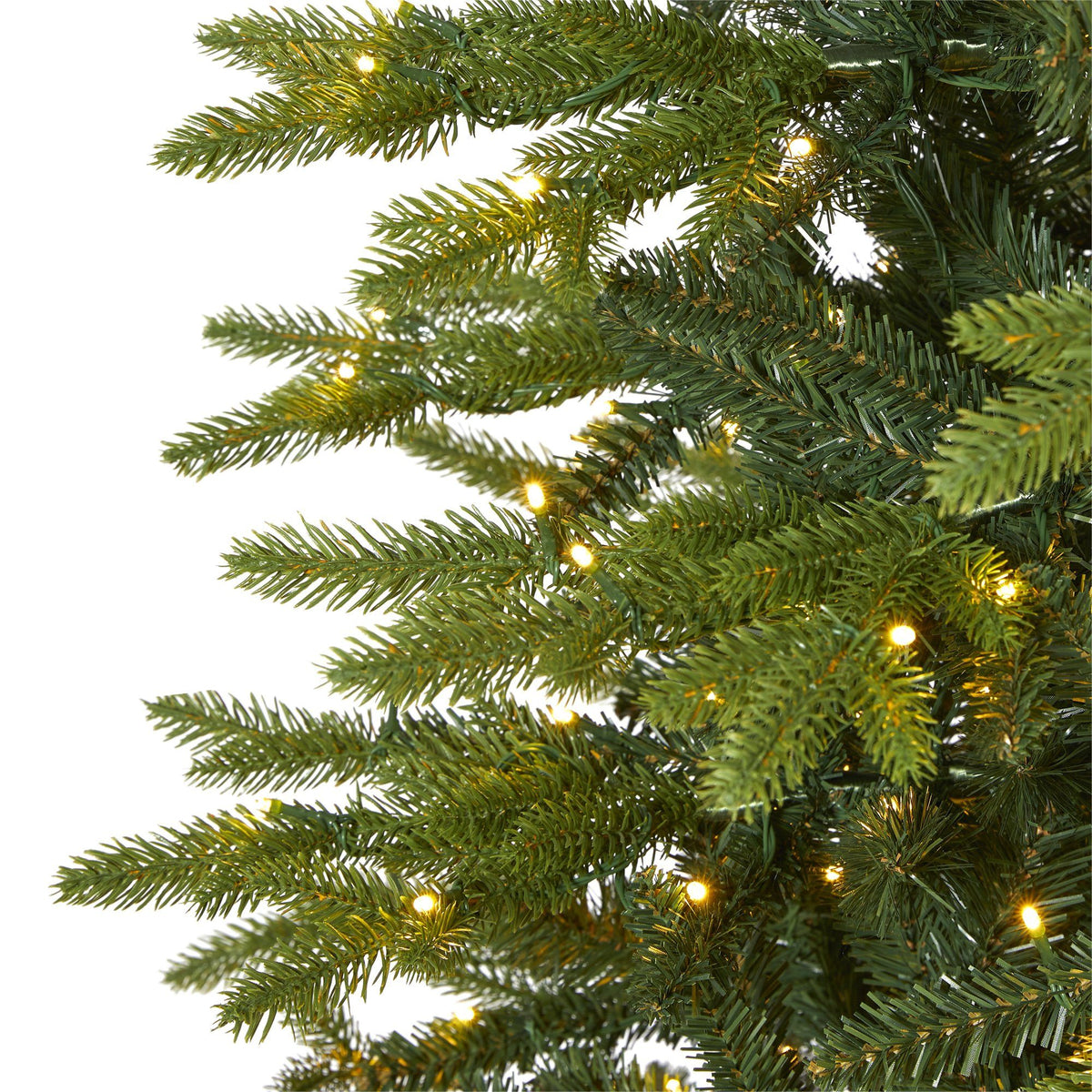 a close up of a christmas tree