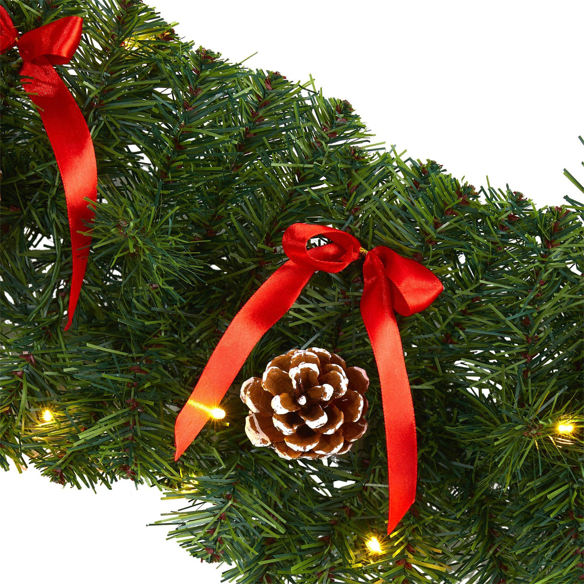 a close up of a garland