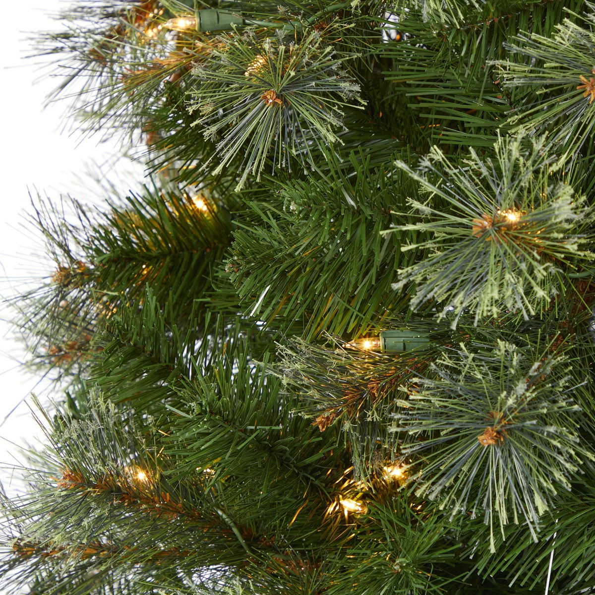 a close up of a christmas tree