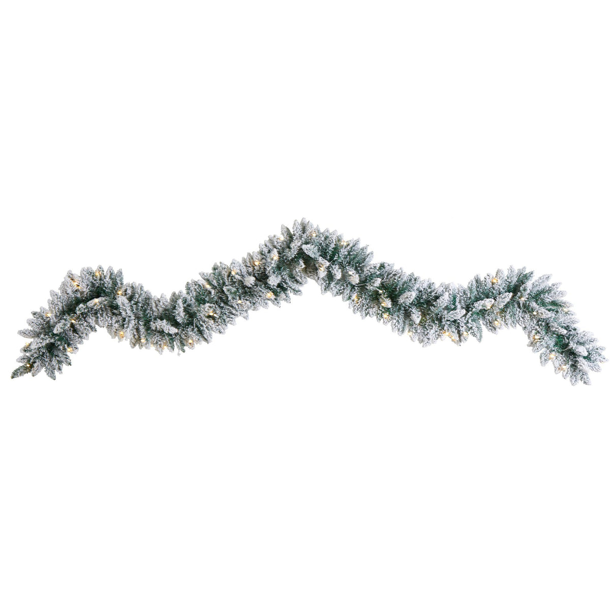 a garland of snow on a white background