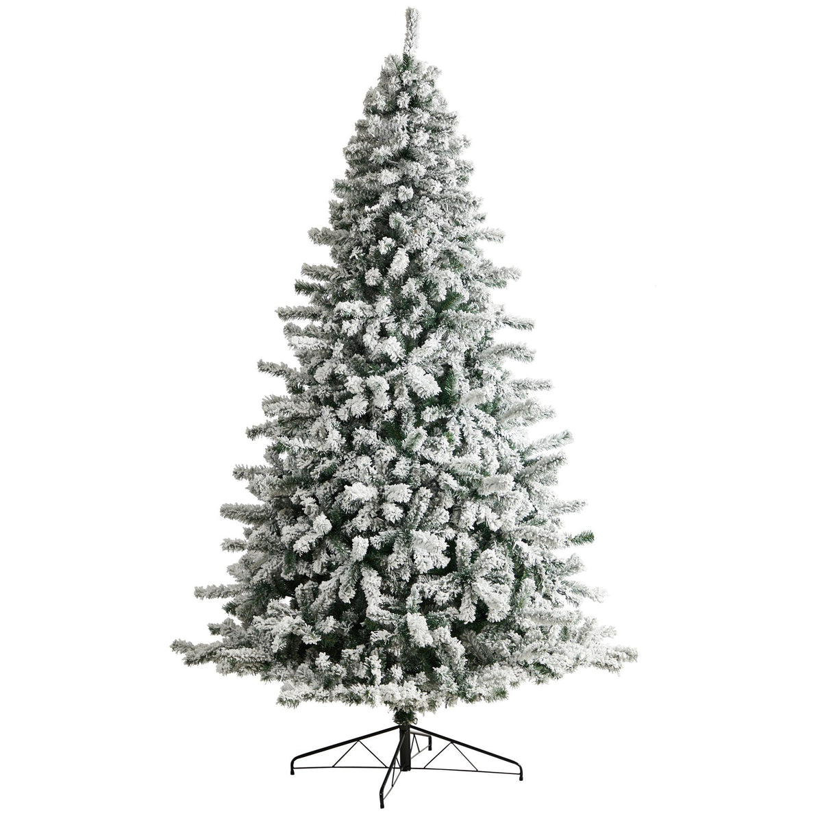 a christmas tree with snow on it