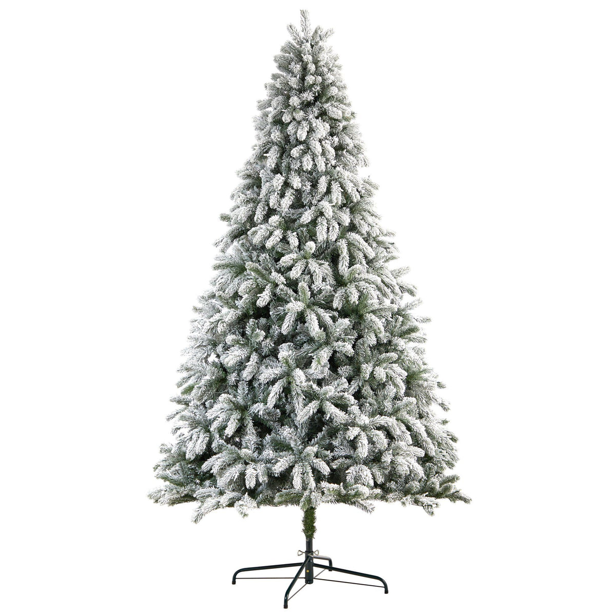a christmas tree with snow on it